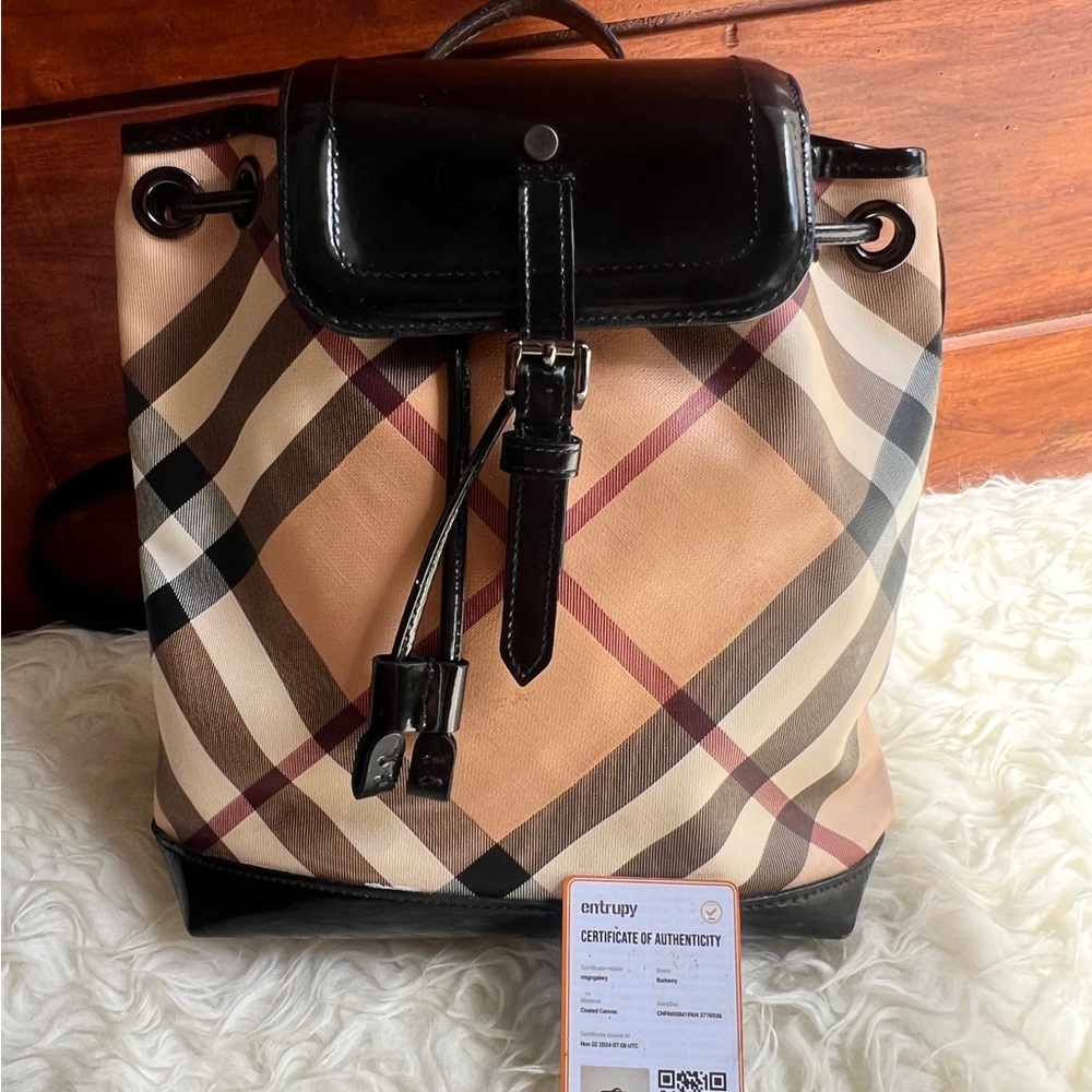 Authentic Burberry Nova Check Small Backpack